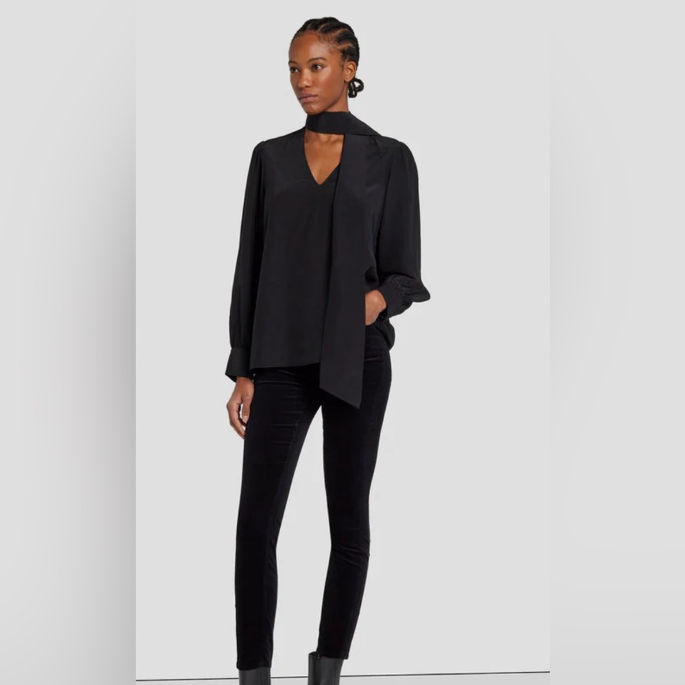 7 for all Mankind NWTG! VELVET HIGH WAIST ANKLE SKINNY IN BLACK